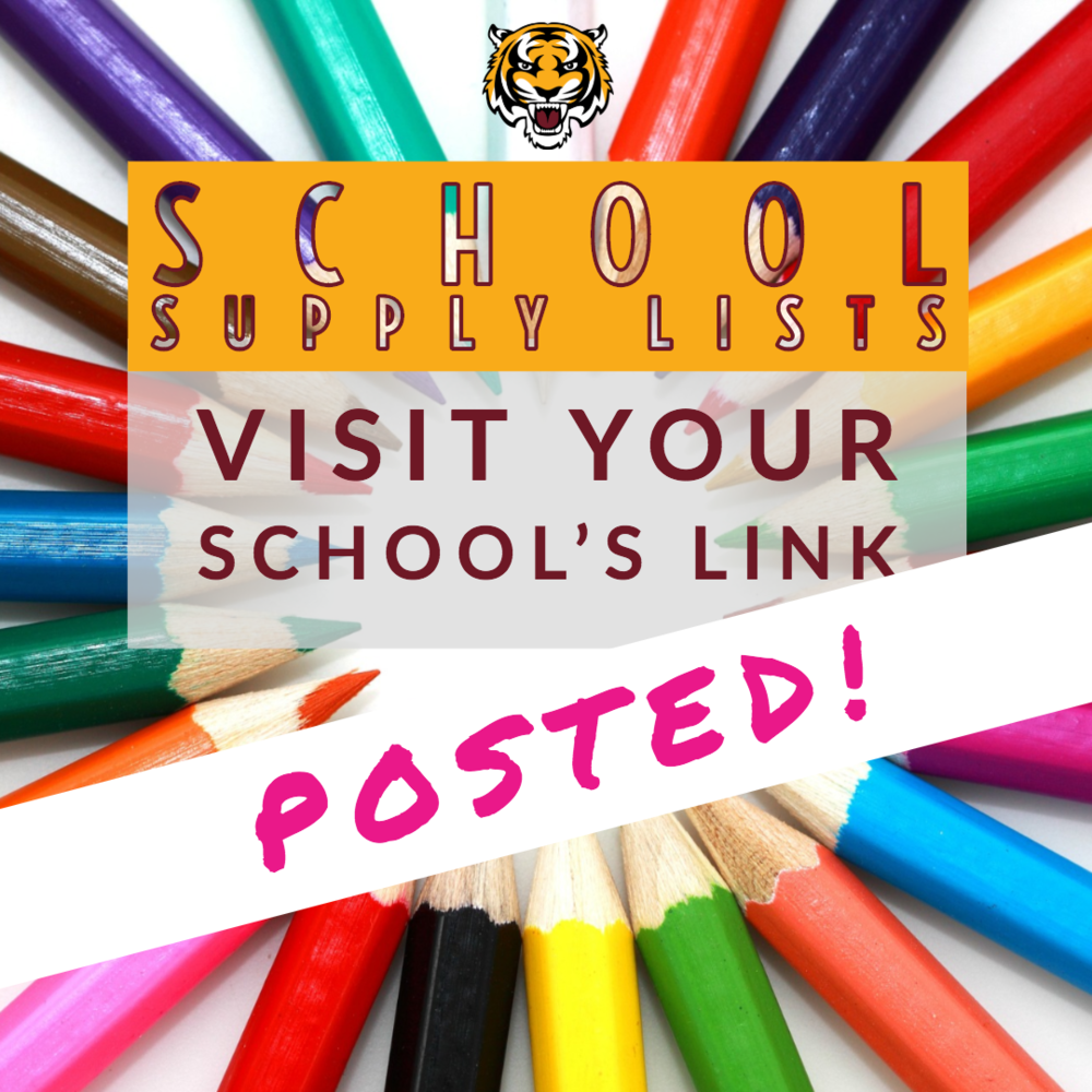 School Supply Lists Posted