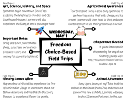 Choice Based Field Trips at Freedom Elementary!