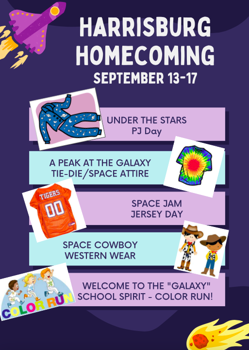 Homecoming Week Dress Up Days