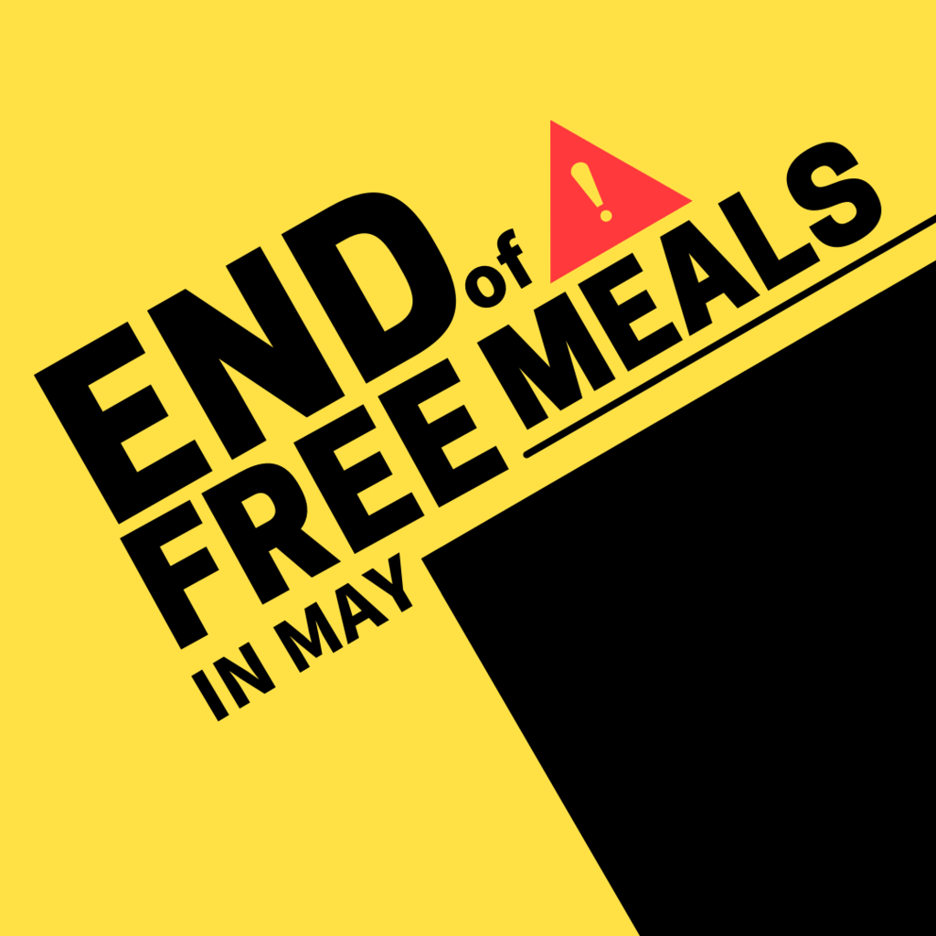 end of free meals in may