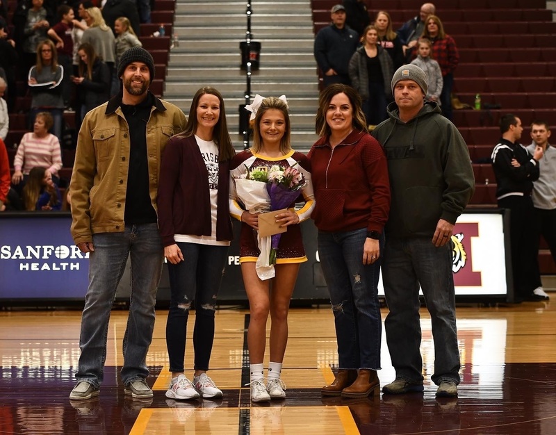 Mandy Petersen, the mother of senior Kayden Schwebke, pictured on left of Kayden.